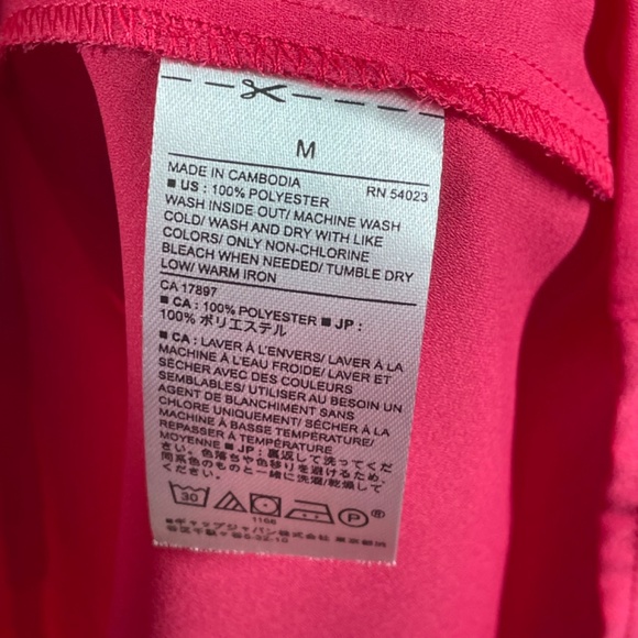 NEW Banana Republic Shirt Womens Medium pink ruffle blouse preppy colorful - Picture 6 of 9